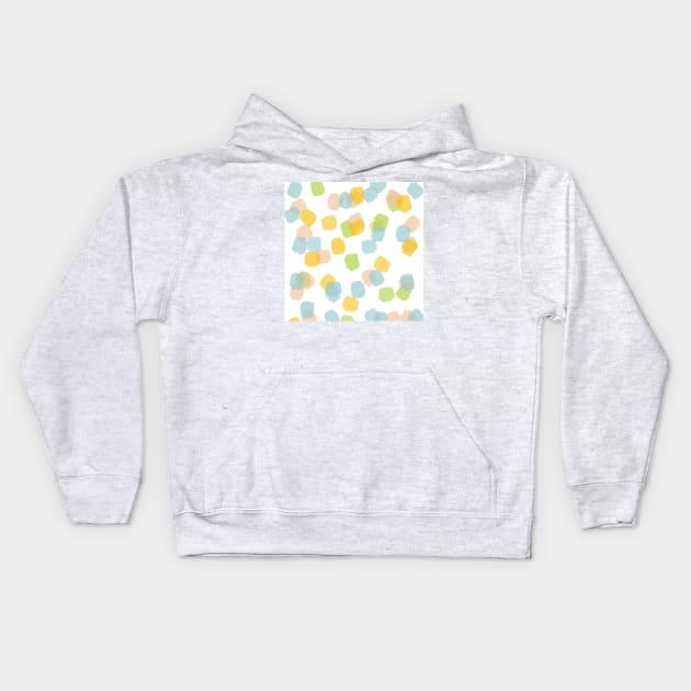 Paint Squares White Kids Hoodie by BlakCircleGirl